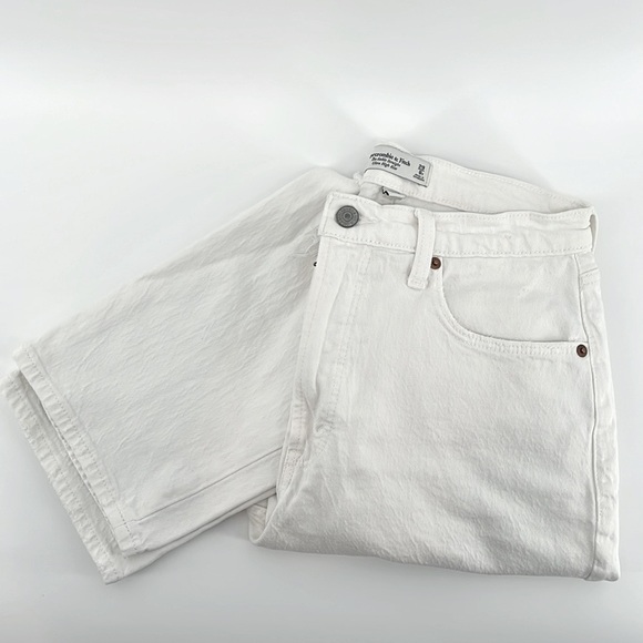 ABERCROMBIE & FITCH Curve Love The Ankle Straight Ultra High Rise Jeans Size 29S - Picture 4 of 8